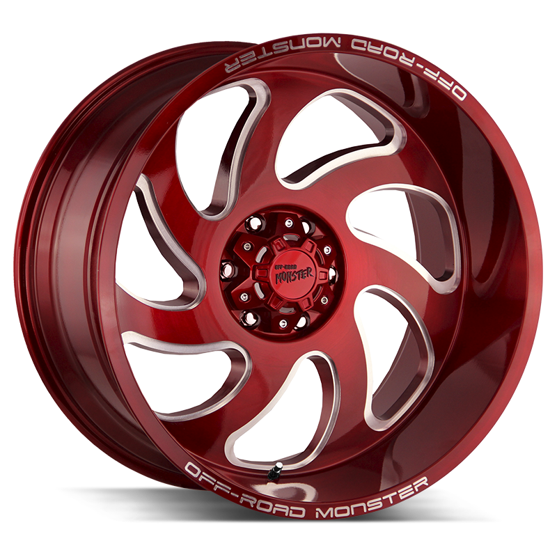 The M07 Wheel by Off Road Monster in Candy Red