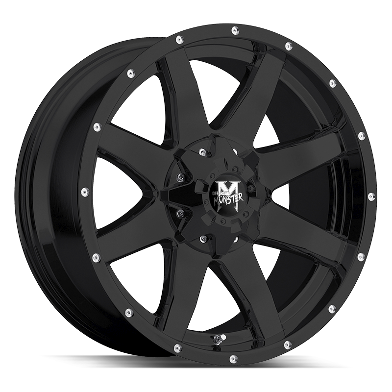 The M08 Wheel by Off Road Monster in Flat Black