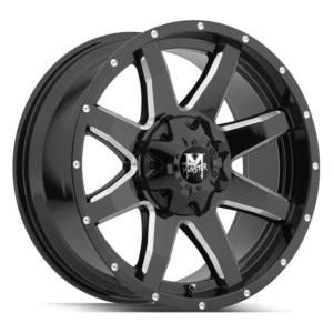 The M08 Wheel by Off Road Monster in Gloss Black Milled
