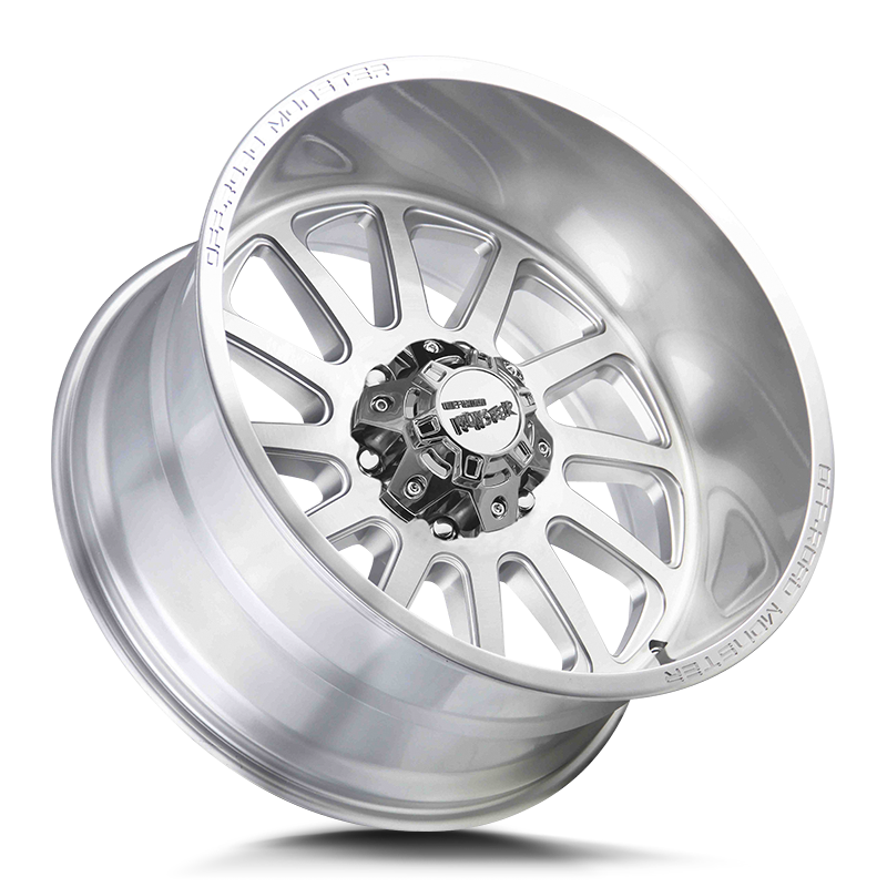 The M17 Wheel by Off Road Monster in Brushed Face Silver
