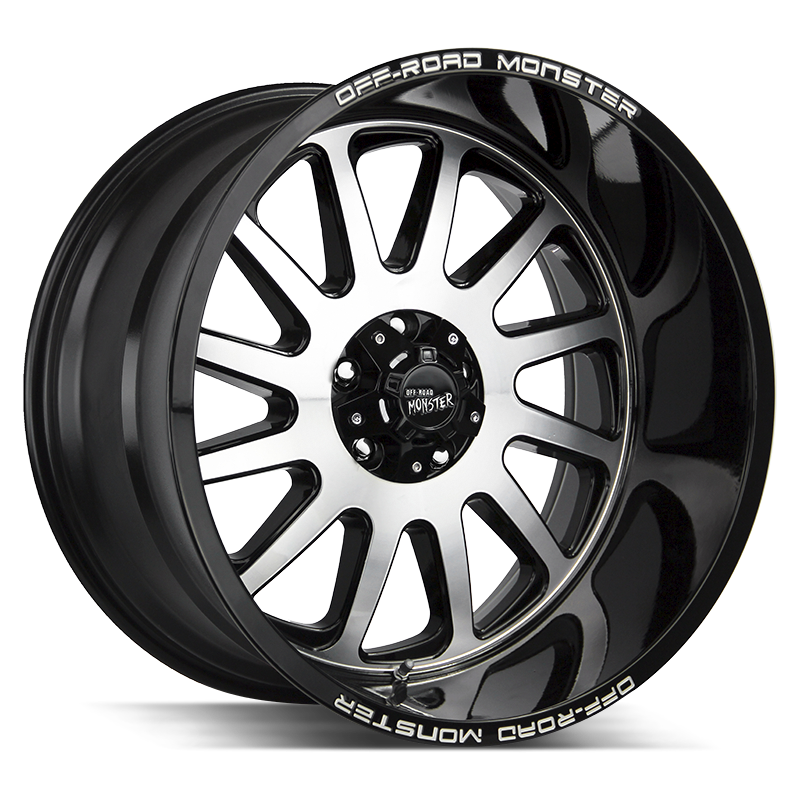 The M17 Wheel by Off Road Monster in Gloss Black Machined