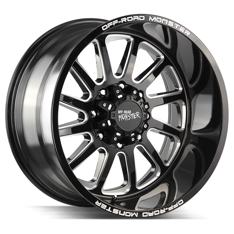 The M17 Wheel by Off Road Monster in Gloss Black Milled