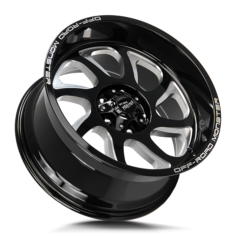 The M22 Wheel by Off Road Monster in Gloss Black Milled