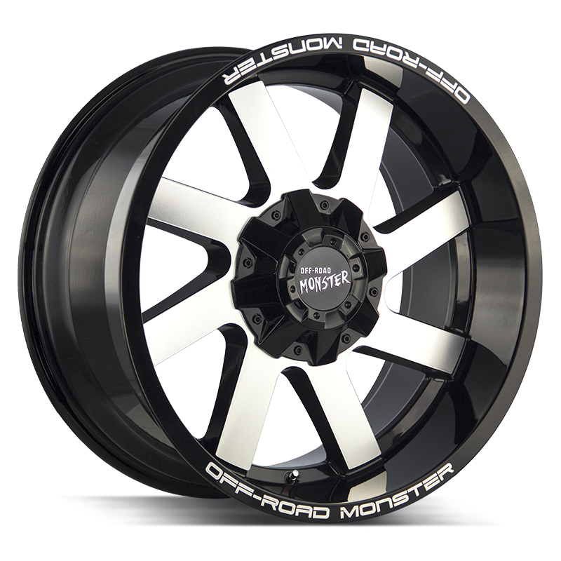 The M80 Wheel by Off Road Monster in Gloss Black Machined