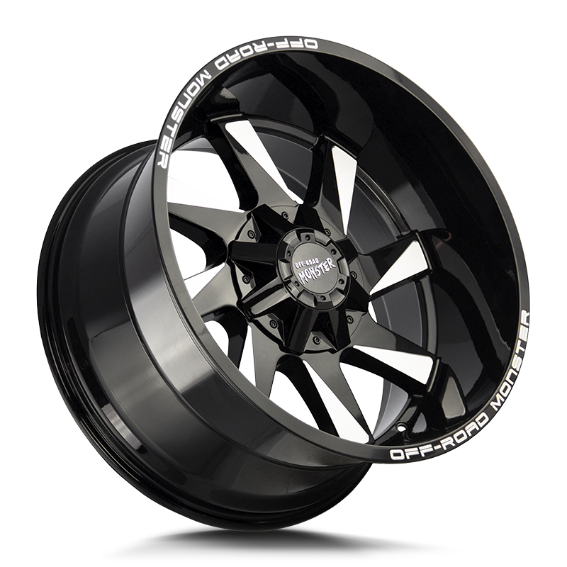 The M80 Wheel by Off Road Monster in Gloss Black Milled