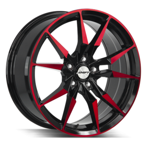 The Blade Wheel by Shift in Gloss Black Candy Red Machine
