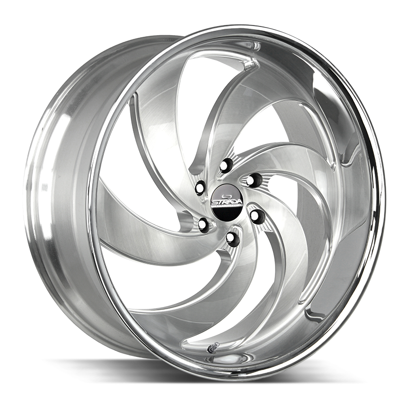 The Retro 6 Wheel by Strada Street Classics in Brushed Face Silver Milled SS