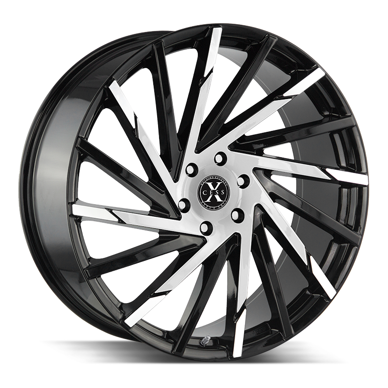 The X02 Wheel by Xcess in Gloss Black Machined